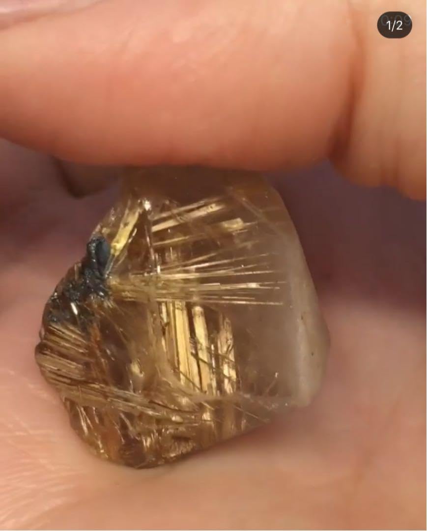 Amazon.co.jp: ルチルクォーツ原石 金針ぎっしり 金塊ギラギラ